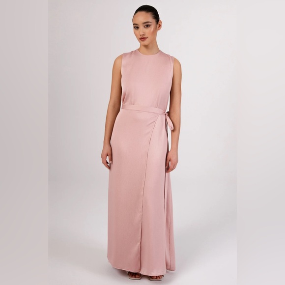 Veiled Collection Salma Sleeveless Maxi Dress & Skirt Set XS + Open Abaya XXS - Picture 4 of 10